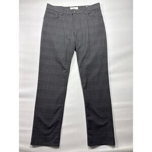 Brax Feel Good Men's Cooper Fancy Regular Fit Gray Dress Pants - 35x32 (35x31.5)